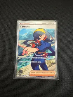 Carmine 204/167 Full Art Trainer Ultra Rare Twilight Masquerade Pokemon TCG - Image 1