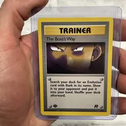 Pokemon 1st Edition The Boss's Way 73/82 Team Rocket Pokemon Card Vintage Vtg NM - Image 1