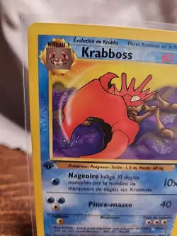 Krabboss (FRENCH Kingler) 1st Edition 38/62 Fossil Vintage Foreign Pokemon TCG - Image 2
