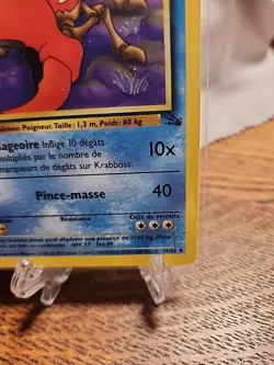 Krabboss (FRENCH Kingler) 1st Edition 38/62 Fossil Vintage Foreign Pokemon TCG - Image 5