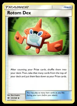 Rotom Dex 131/149 Pokemon Card Sun & Moon Uncommon Trainer Lightly Played W26 - Image 1