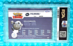 2000 Danone Pokemon POLIWHIRL #6 Stadium Tip Shiny Foil PSA-10 (LOW POP) - Image 2