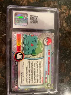 Bulbasaur Pokemon topps (1999) series 1-1 second print PSA9 - Image 2