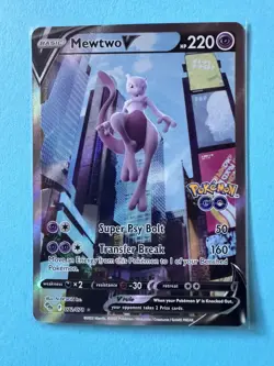 Mewtwo V (Alternate Full Art) 072/078 Pokemon GO Holo - Image 2
