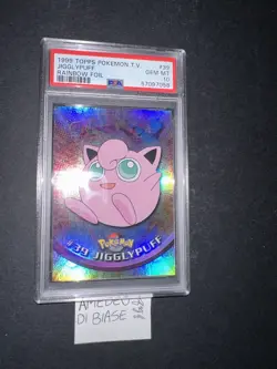PSA 10 POKEMON TOPPS JIGGLYPUFF #39 RAINBOW FOIL ENGLISH 1999 POP 3 IN THE WORLD - Image 3