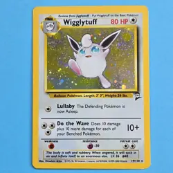 Pokemon TCG Wigglytuff 19/130 Base Set 2 Unlimited Holo - Image 1