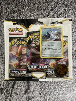 Pokemon TCG Sword And Shield Rebel Clash Spanish 3 Pack Blister Choque Rebelde - Image 1