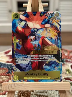 Monkey D. Luffy Winner P-036 OP04 Pre-Release Promo One Piece Card - Image 1