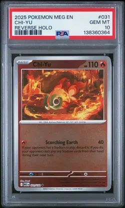 2025 POKEMON MEG EN-MEGA EVOLUTION REVERSE HOLO #031 CHI-YU PSA 10 - Image 1