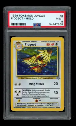 1999 WOTC POKEMON JUNGLE UNLIMITED PIDGEOT 8/64 HOLO RARE PSA 9 MINT - Image 1