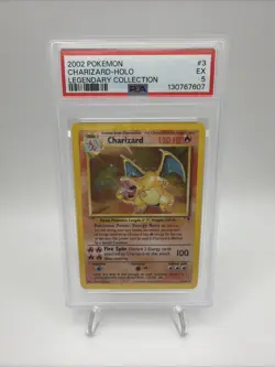 2002 Pokemon Charizard Legendary Collection Reverse Holo Foil Rare #3 PSA 5 EX - Image 1