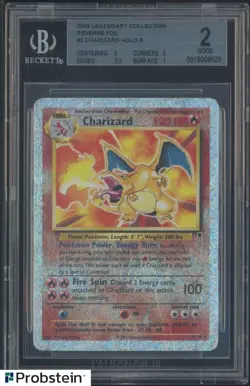 2002 Pokemon Legendary Collection #3 Charizard Holo Rare Reverse Foil BGS 2 GOOD - Image 1