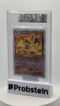 2002 Pokemon Legendary Collection #3 Charizard Holo Rare Reverse Foil BGS 2 GOOD - Image 2