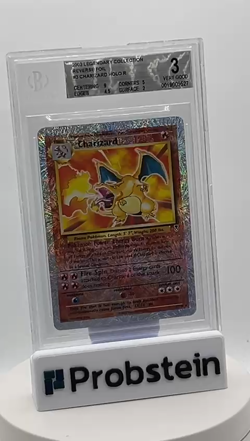 2002 Pokemon Legendary Collection #3 Charizard Holo Rare Reverse Foil BGS 3 VG - Image 2