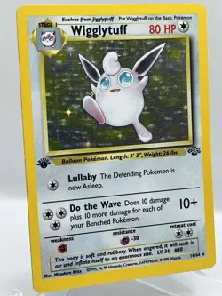 Wigglytuff 16/64 Jungle 1st Ed Holo Rare WotC 1999 Vintage Pokemon TCG Card - Image 2