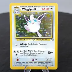 Wigglytuff Holo Foil Rare 16/64 Jungle Set Pokemon Card Vintage WOTC 1999 - Image 1