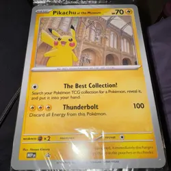 Pokemon x Natural History Museum Promo - Pikachu At The Museum JUMBO card - Image 1