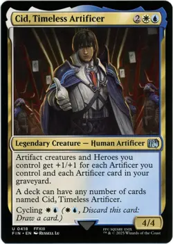 Cid, Timeless Artificer 0418 - Final Fantasy - MTG - NM/M - Image 1