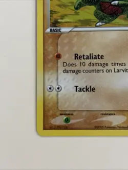 Pokemon TCG EX Unseen Forces Larvitar 61/115 Reverse Stamped Holo - Image 2