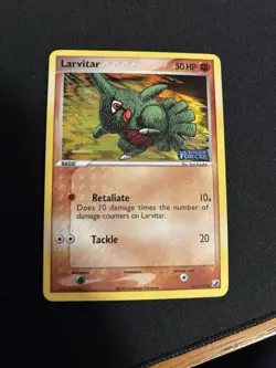 Pokemon TCG Larvitar Stamped Reverse Holo Ex Unseen Forces - Image 1