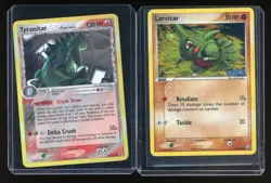 Lot (2) Pokemon TCG Ex Unseen Forces Reverse Holo Larvitar 16/113 Tyranitar - Image 1