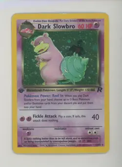 2000 Pokemon Team Rocket 1st Edition #12/82 Dark Slowbro Holo - Image 1