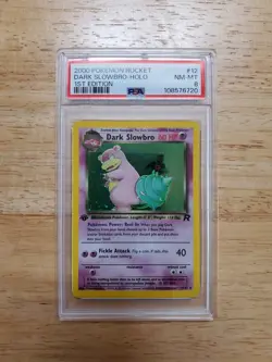 Pokemon PSA 8 NM-MINT 2000 Dark Slowbro 1st Edition Team Rocket Holo Card - Image 1