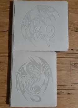 Dragon Shield Card Codex Portfolio Lot Of 2 Binders Holds 576 & 360 Ashen White - Image 1