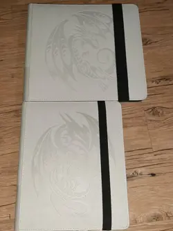 Dragon Shield Card Codex Portfolio Lot Of 2 Binders Holds 576 & 360 Ashen White - Image 3