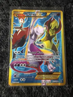 Pokemon Mewtwo EX Full Art Secret Rare Card 163/162 NM Condition - Image 1