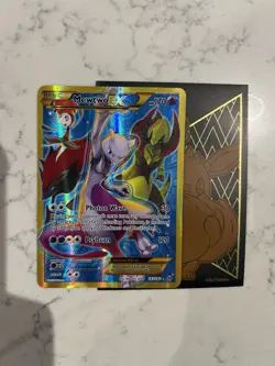 Mewtwo EX 163/162 Breakthrough Full Art Secret Rare Gold Border Pokemon Card - Image 2