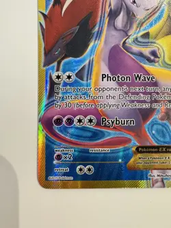 Mewtwo EX 163/162 Breakthrough Full Art Secret Rare Gold Border Pokemon Card - Image 4