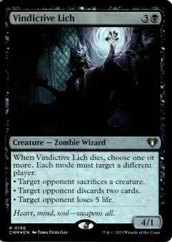 Vindictive Lich FOIL 196 CMM Commander Masters NM - Image 1