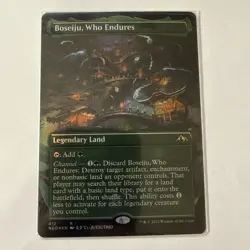MTG: Boseiju, Who Endures (Borderless) Kamigawa: Neon Dynasty Foil NM - Image 1