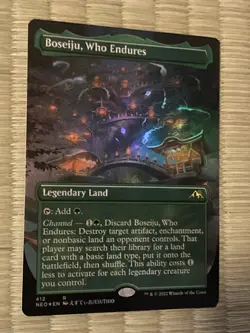 Boseiju, Who Endures (Borderless) Kamigawa: Neon Dynasty Foil NM - Image 1