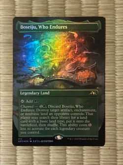 Boseiju, Who Endures (Borderless) Kamigawa: Neon Dynasty Foil NM - Image 2