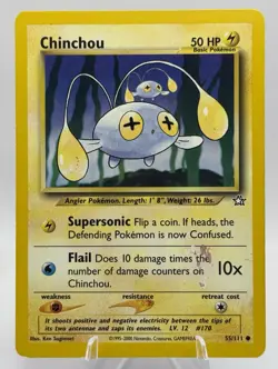 Chinchou 55/111 Neo Genesis Unlimited Common Pokemon TCG - MP - Image 1