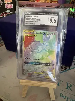 Pokemon TCG Solgaleo & Lunala GX Tag Team 254/236 Rainbow Rare CGC 9.5 - Image 1