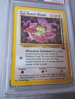2000 Pokemon: TEAM ROCKET'S MEOWTH 18 - [Black Star Promo] - Gem Mint PSA 10 💎 - Image 4