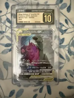 Pokemon TCG Mega Sableye Tyranitar GX #054 Japanese Miracle Twin Pristine 10 - Image 1