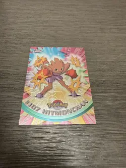 Pokemon Hitmonchan #107 Chrome Topps TV Animation Edition Series 2 Silver Foil - Image 1