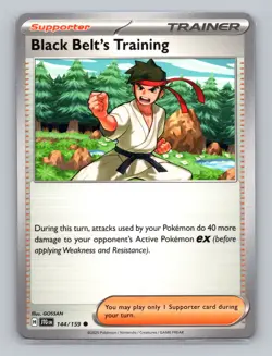 Black Belt's Training 144/159 Common Journey Together JTG Pokemon Scarlet Violet - Image 1