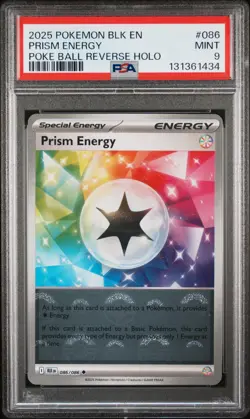 2025 POKEMON BLK EN-BLACK BOLT POKE BALL REVERSE HOLO #086 PRISM ENERGY PSA 9 - Image 1