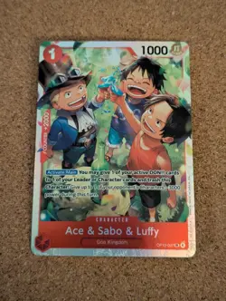 Ace & Sabo & Luffy OP13-007 SR Carrying On His Will One Piece TCG - Image 1