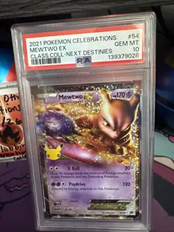Pokemon 2021 Mewtwo EX 54/99 Celebrations Classic Collection Holo PSA 10 - Image 2