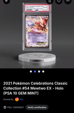 2021 POKEMON CELEBRATIONS CLASSIC COLLECTION #54 MEWTWO EX PSA 10 - Image 1