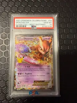 Pokemon 2021 Mewtwo EX 54/99 Celebrations Classic Collection Holo PSA 10 - Image 1