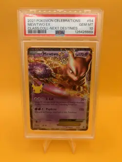 Pokemon 2021 Mewtwo EX 54/99 Celebrations Classic Collection Holo PSA 10 - Image 1