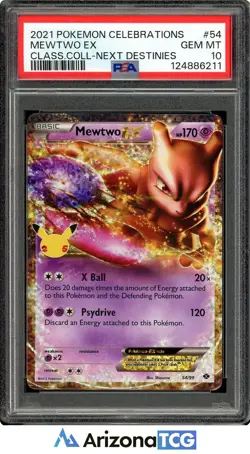 Pokemon 2021 Mewtwo EX 54/99 Celebrations Classic Collection GEM MINT PSA 10 - Image 1