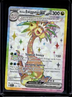 2024 Pokemon SV Surging Sparks SSP EN Alolan Exeggutor Ex Ultra Rare #225/191 - Image 1